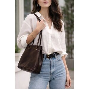 Nine West 90 Elegant Brown Shoulder Bag leather